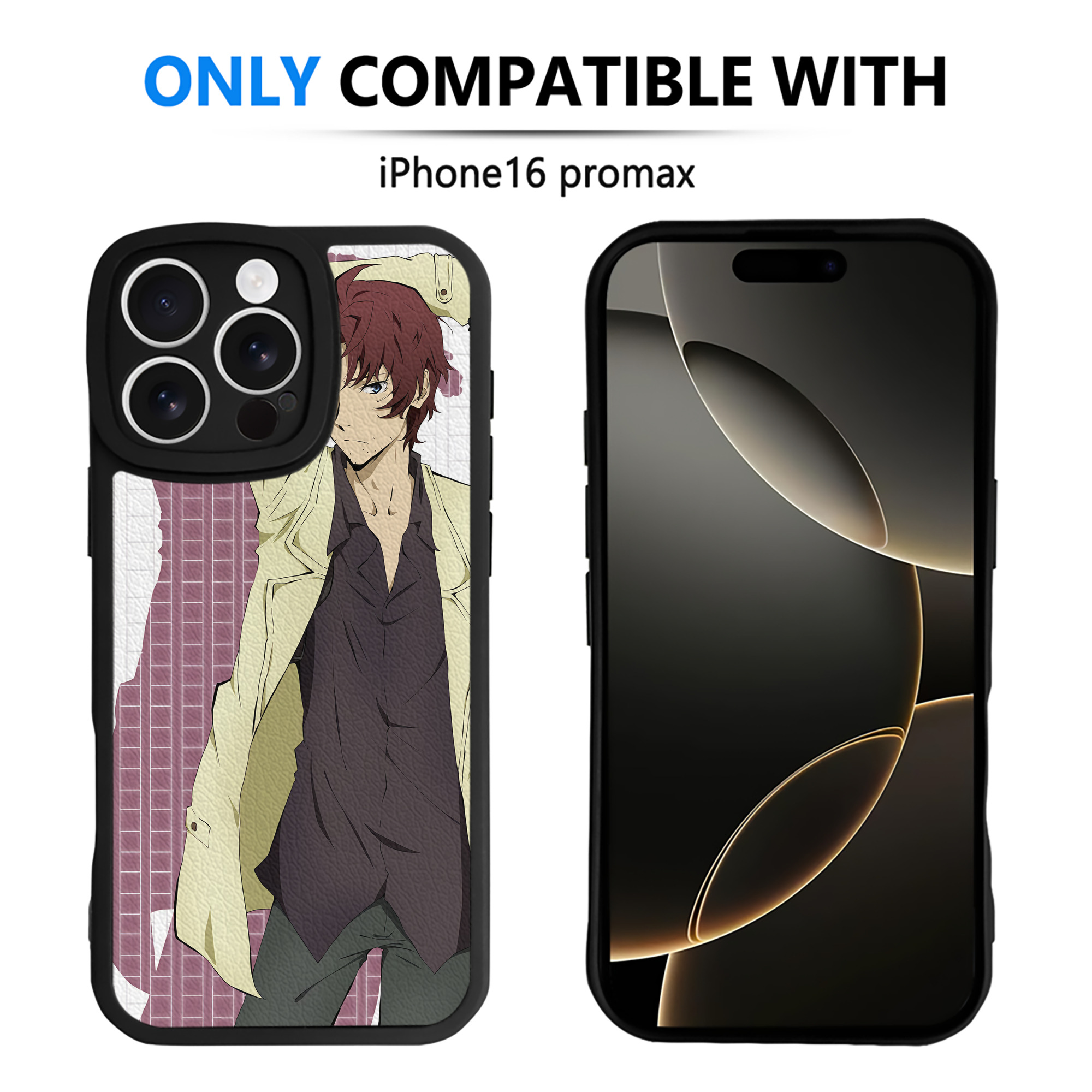 （画像用） 文豪ストレイドッグス Bungo Stray Dogs 【iPhone 16シリーズ対応】シリコンスマホケース（レザー調） 材質：シリコン
